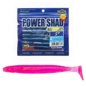 Vinilo EcoGear Power Shad 5" COLOR 421 SURUGA HOT PINK