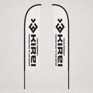 BANDERA PROMOCIONAL DOBLE CARA LOGO KIREI