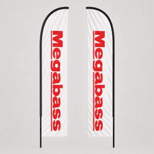 BANDERA PROMOCIONAL DOBLE CARA LOGO MEGABASS