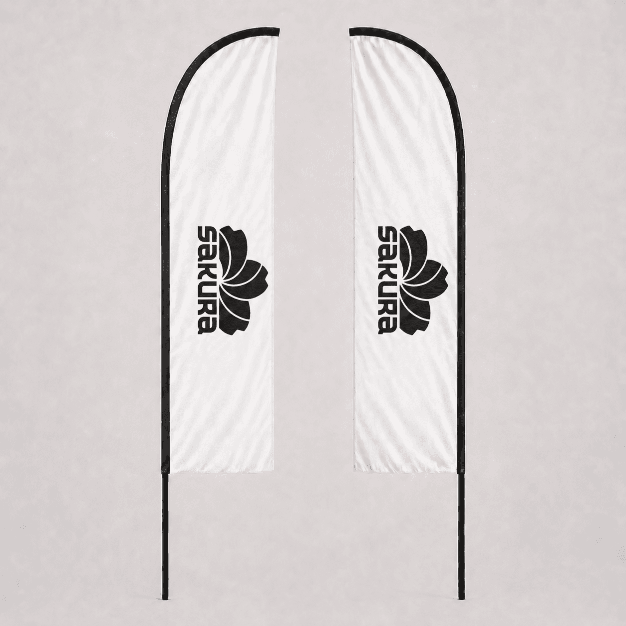 BANDERA PROMOCIONAL DOBLE CARA LOGO SAKURA