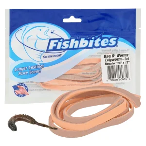 FishBites Lugworm 1/4in Long Lasting Brown & Orange ESENCIA DE LOMBRIZ DE BARRO